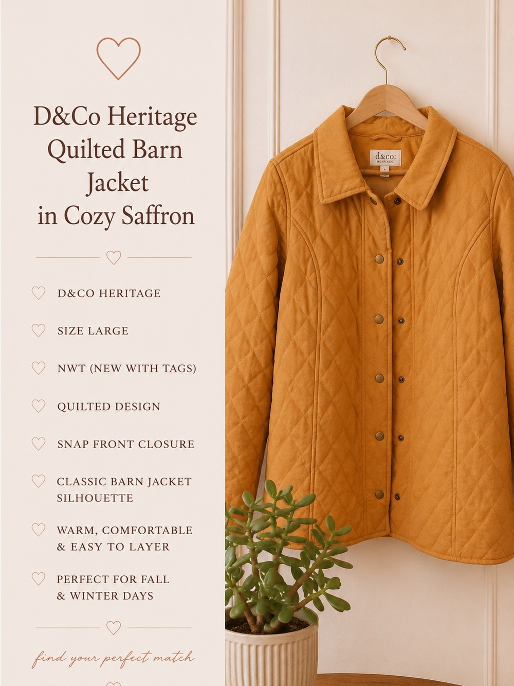 Heritage Quilted Teddy Jacket in Saffron Gold